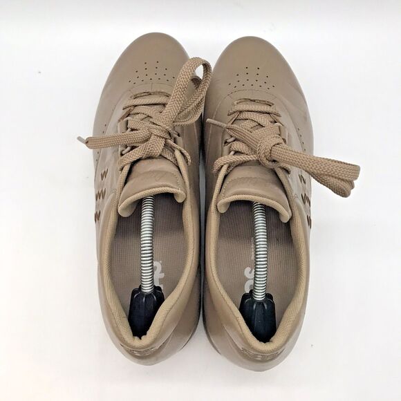 SAS Free Time Taupe Leather Women's 9M Shoes Comfy Lace Up Walking Sneakers - Picture 6 of 11